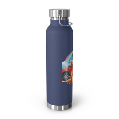 Jeep Beach Doodle Copper Vacuum Insulated Bottle, 22oz