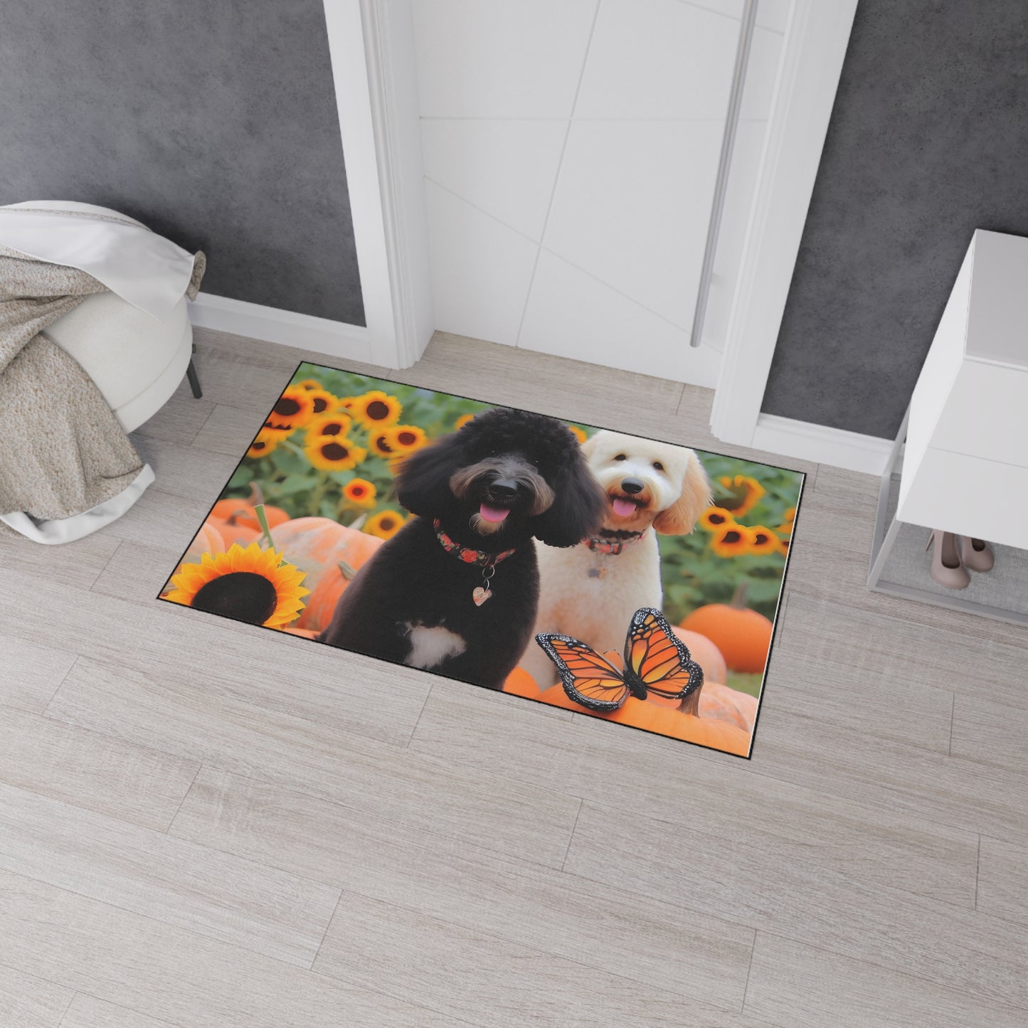 Doodles and Pumpkins Heavy Duty Floor Mat