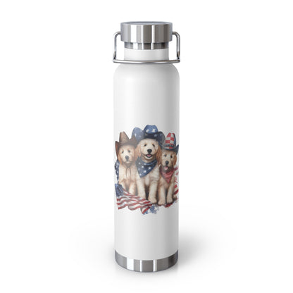 Patriotic Doodles Copper Vacuum Insulated Bottle, 22oz