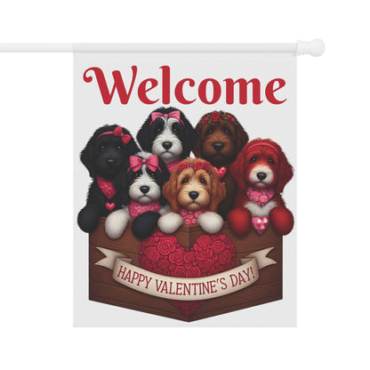 Happy Doodles Valentine's Day - Garden & House Banner