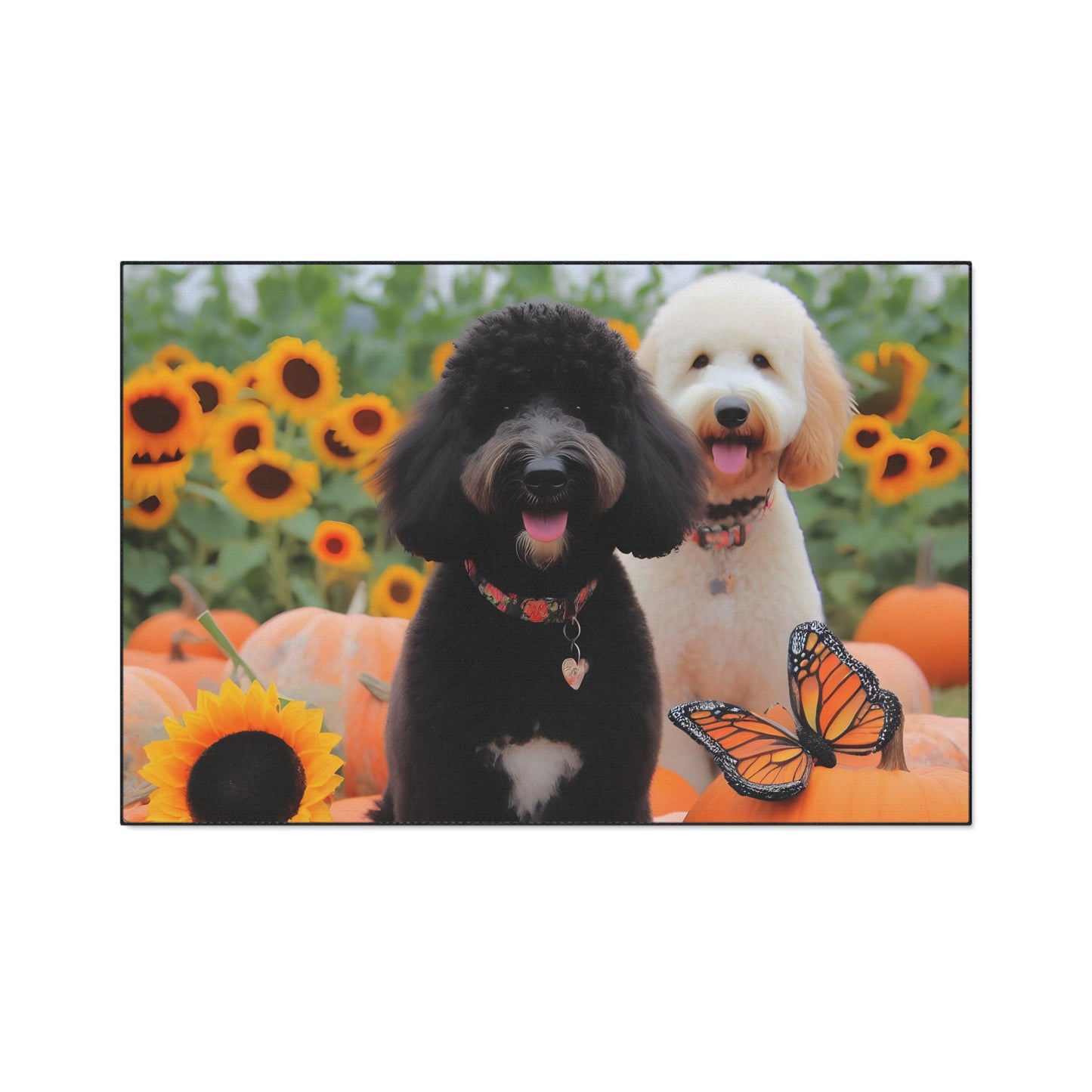 Doodles and Pumpkins Heavy Duty Floor Mat