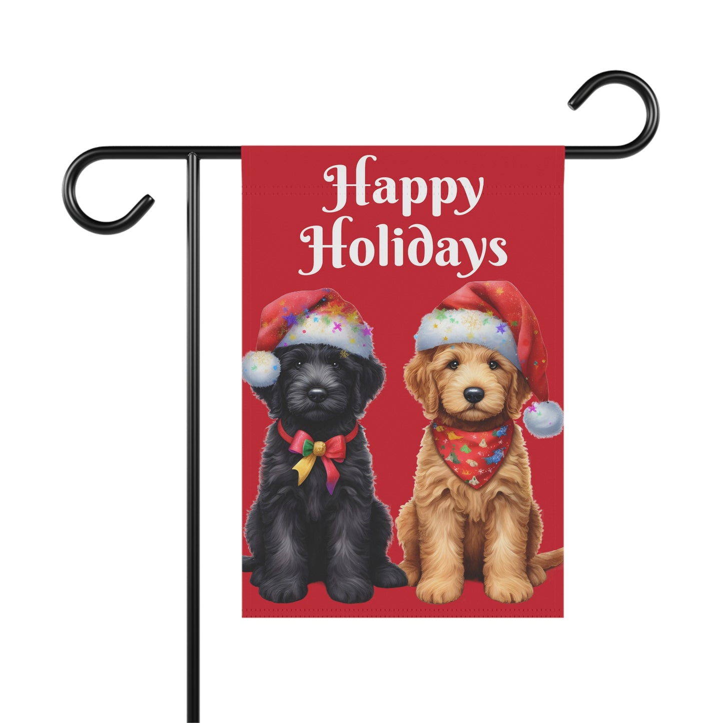 Christmas Doodle Puppies Garden & House Banner