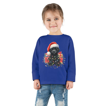 Christmas Black Doodle - Toddler Long Sleeve T Shirt