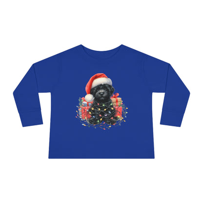 Christmas Black Doodle - Toddler Long Sleeve T Shirt