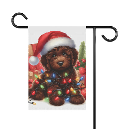 Chocolate Brown Doodle Garden & House Banner