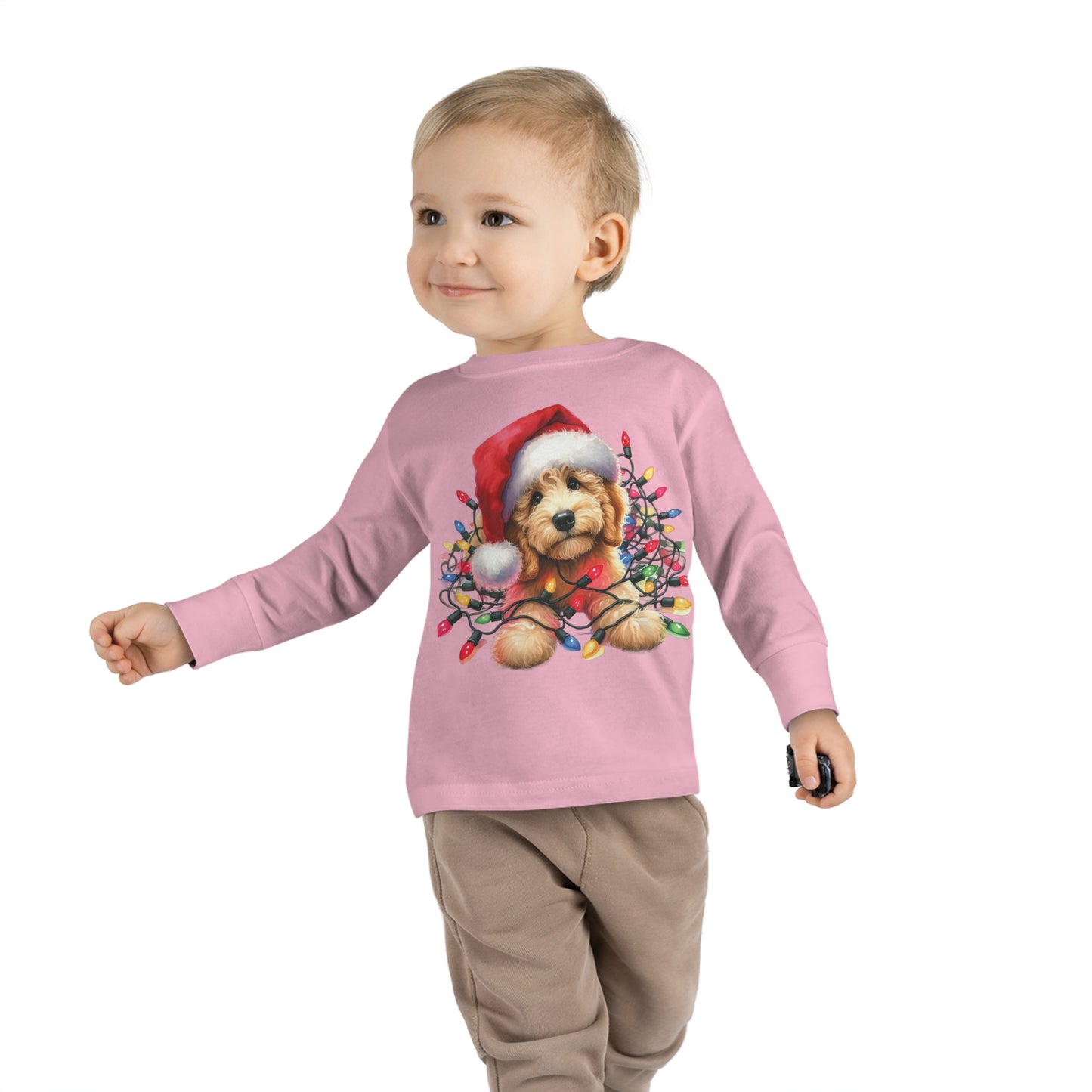 Christmas Doodle w/Lights Toddler Long Sleeve T Shirt