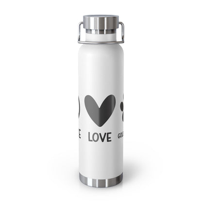 Peace Love Goldendoodles Copper Vacuum Insulated Bottle, 22oz