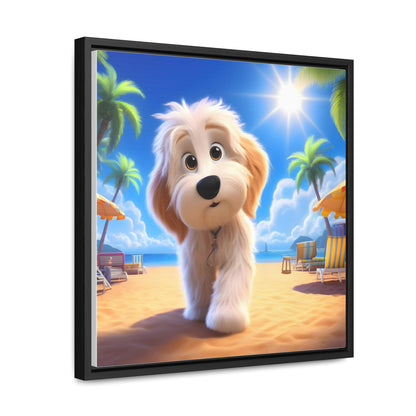 Cute Doodle Cartoon Inspired - Wooden Gallery Canvas Picture - Square Frame - Nice!