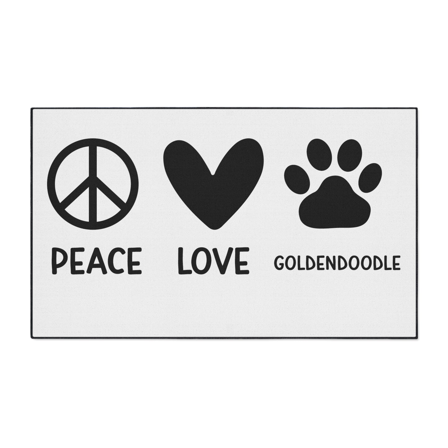 Peace Love Goldendoodle Heavy Duty Floor Mat