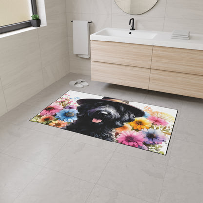 Black Doodle Heavy Duty Floor Mat