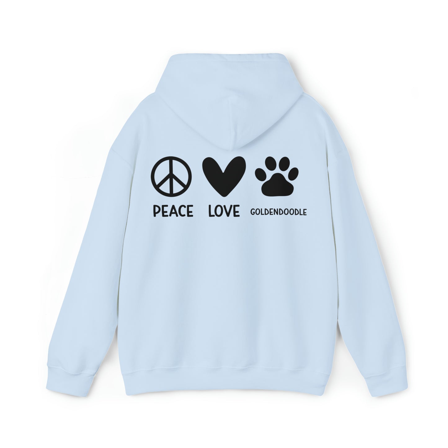 Peace Love Goldendoodle Gildan Unisex Heavy Blend™ Hooded Sweatshirt