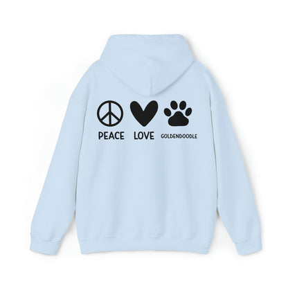 Peace Love Goldendoodle Gildan Unisex Heavy Blend™ Hooded Sweatshirt