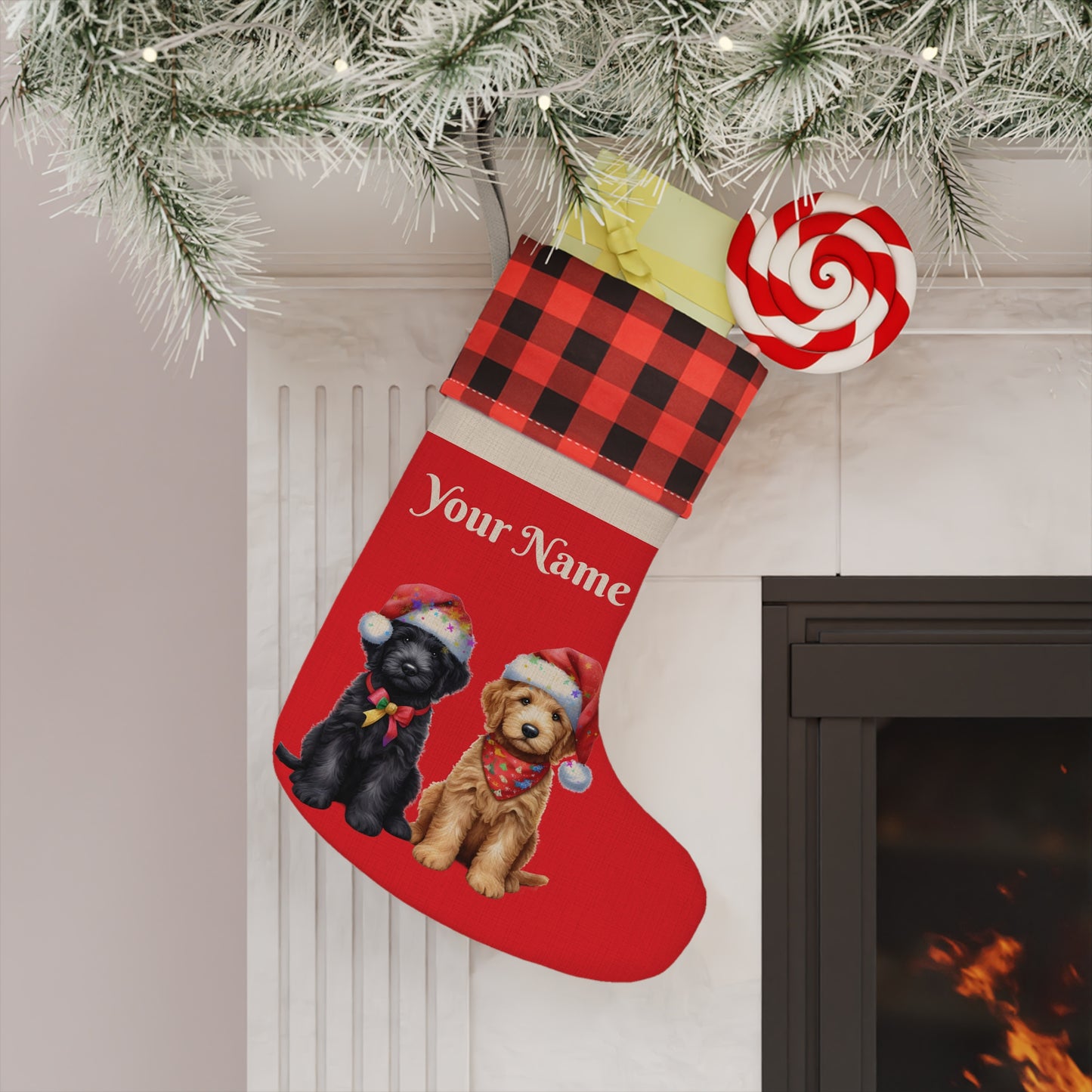 Doodle Christmas Stocking - Personalize it!