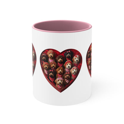 Life is like a box of Doodles - Valentine Accent Coffee Mug, 11oz