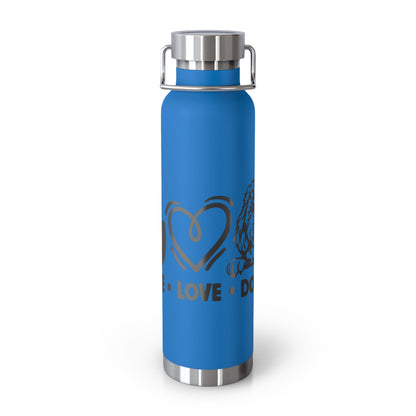 Peace Love Doodle Copper Vacuum Insulated Bottle, 22oz