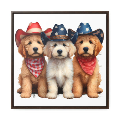 Patriotic Doodles Gallery Canvas - Wooden Square Frame - Nice!