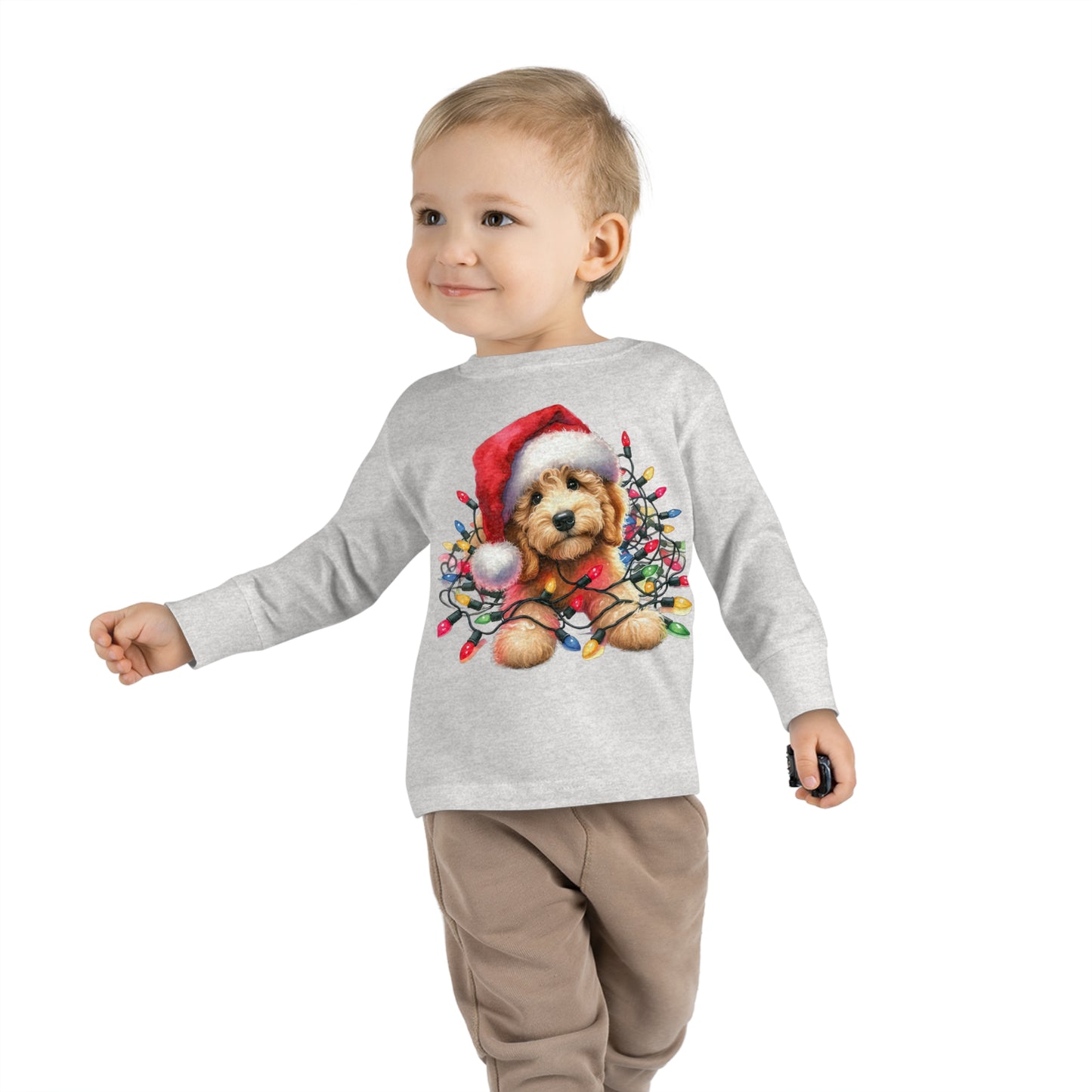 Christmas Doodle w/Lights Toddler Long Sleeve T Shirt