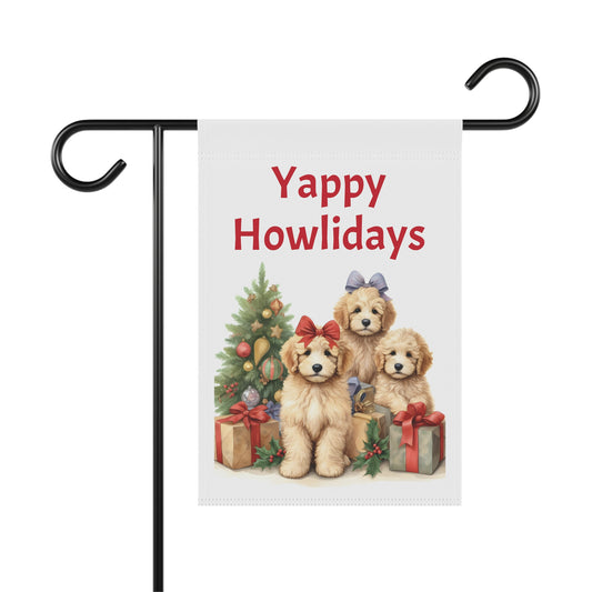 Yappy Howlidays Doodles Garden & House Banner