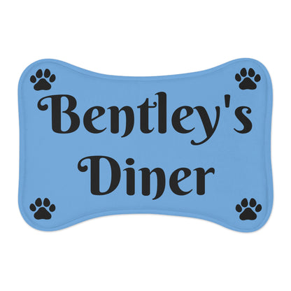 Personalized - Diner Food and Water Bowls Pet Feeding Mats