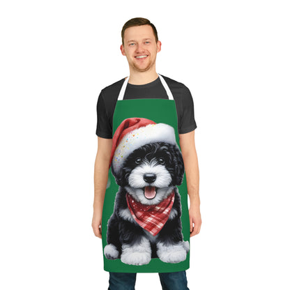 Christmas Black & White Doodle Apron