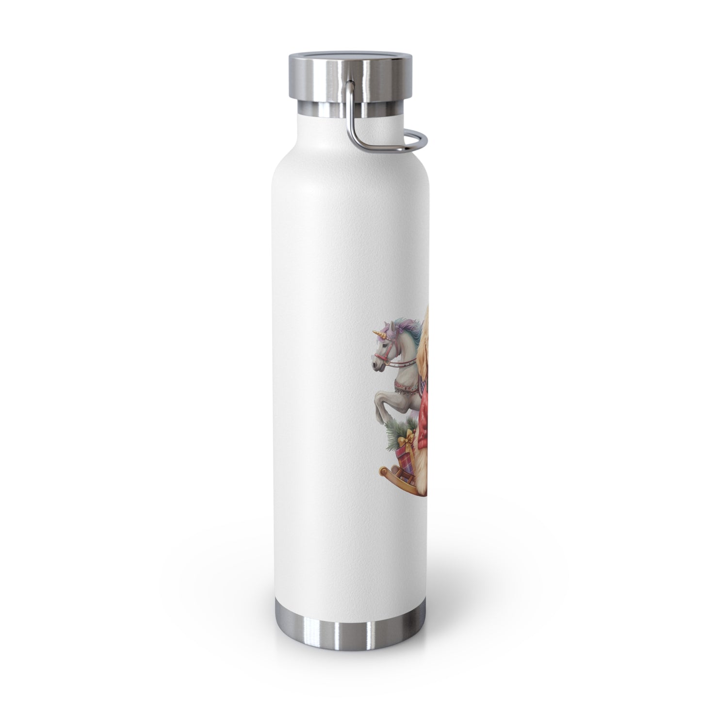 Christmas Doodle Copper Vacuum Insulated Bottle, 22oz