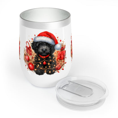 Christmas Black Doodle - Chill Wine Tumbler