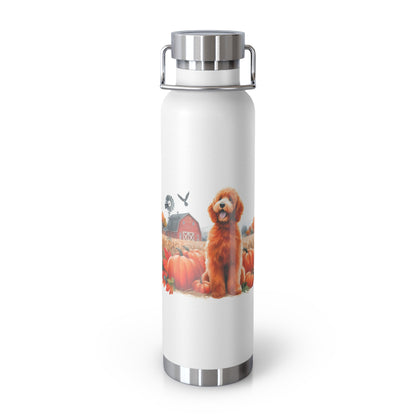 Fall Doodle Copper Vacuum Insulated Bottle, 22oz