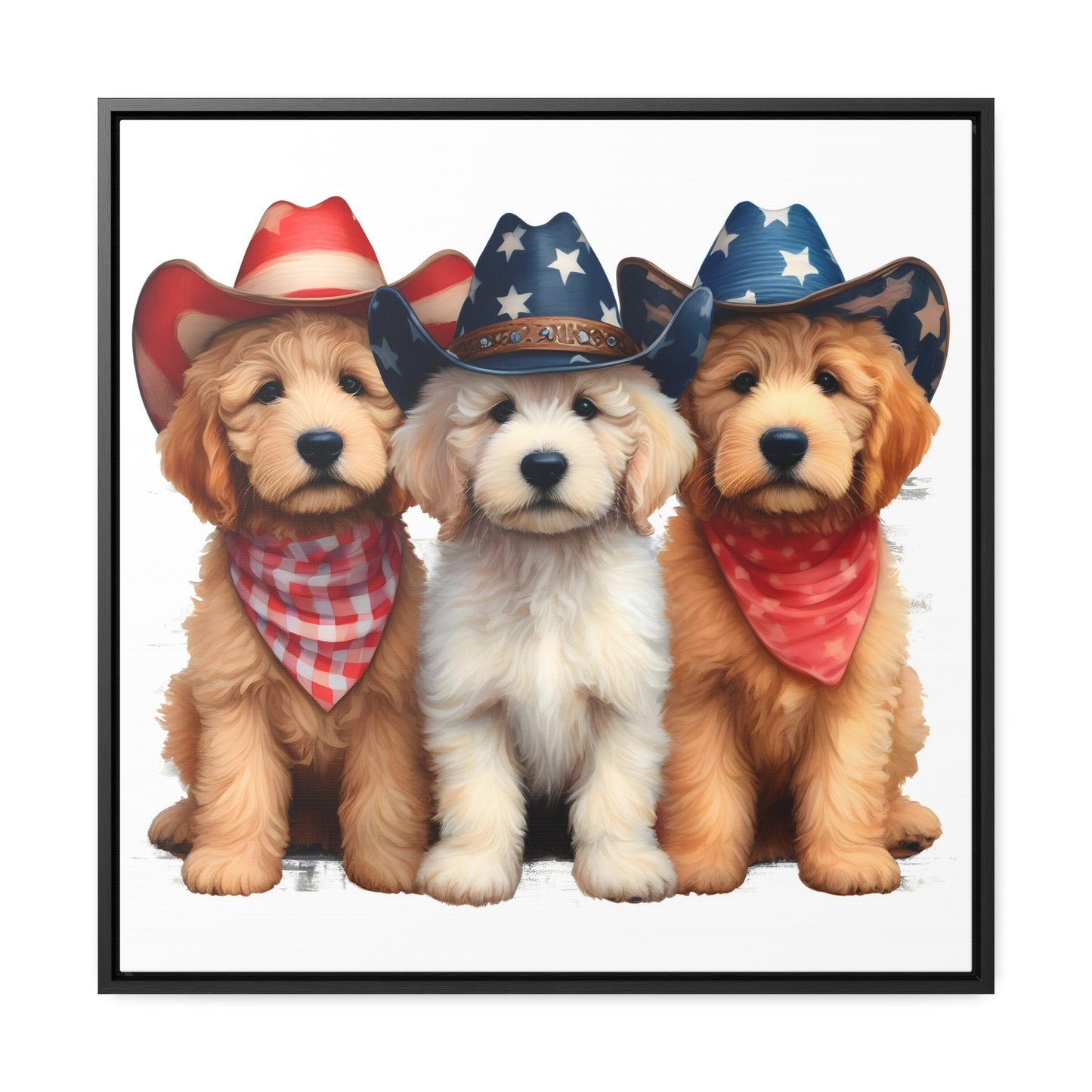 Patriotic Doodles Gallery Canvas - Wooden Square Frame - Nice!