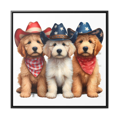 Patriotic Doodles Gallery Canvas - Wooden Square Frame - Nice!