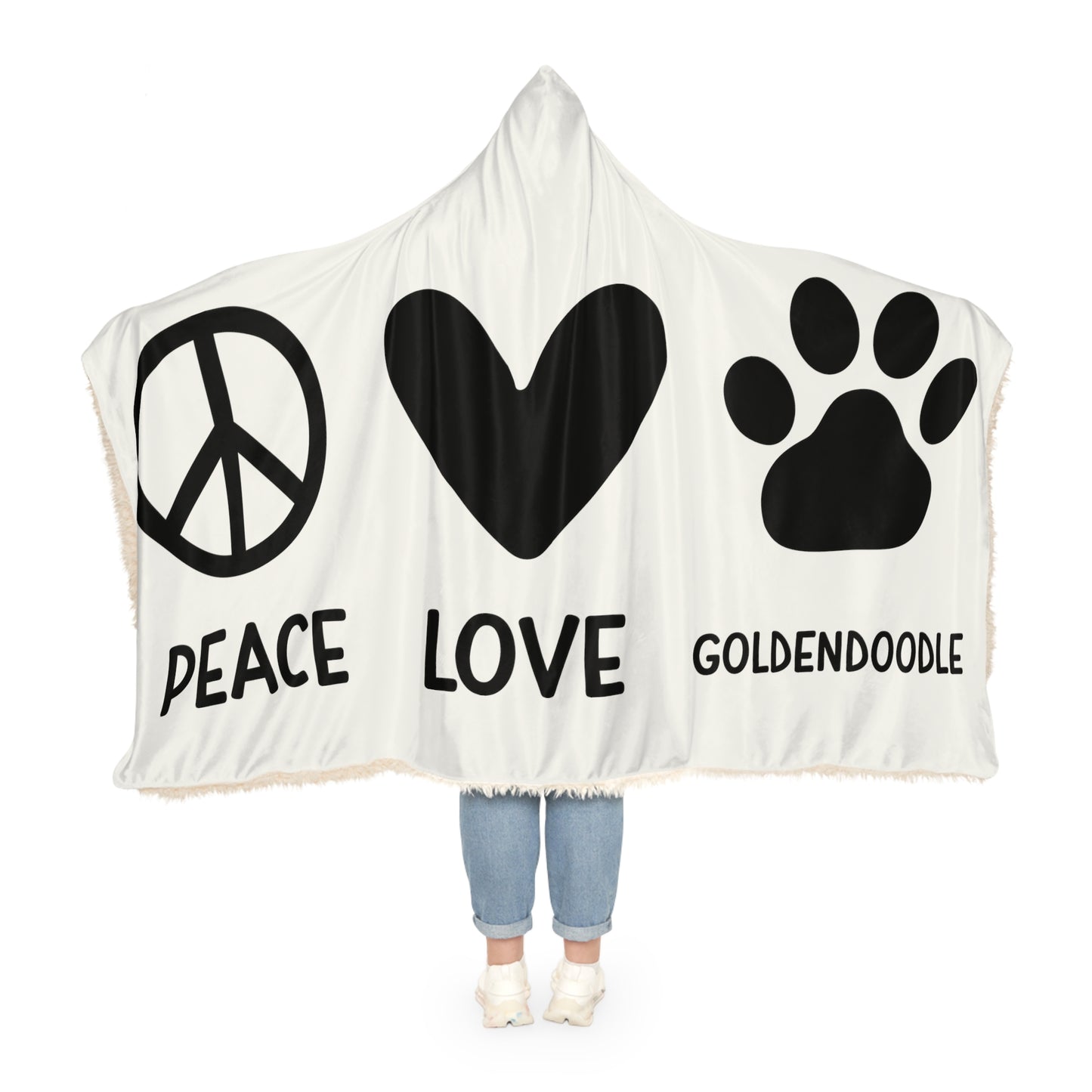 Peace Love Goldendoodle Snuggle Blanket