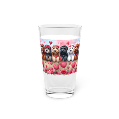 Valentine Doodles - Pint Glass, 16oz