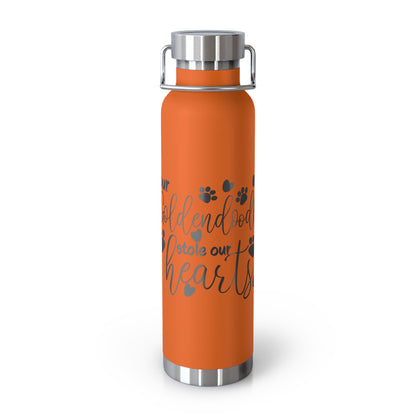 Our Goldendoodle Stole our Heart Copper Vacuum Insulated Bottle, 22oz