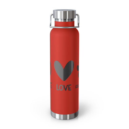 Peace Love Goldendoodles Copper Vacuum Insulated Bottle, 22oz