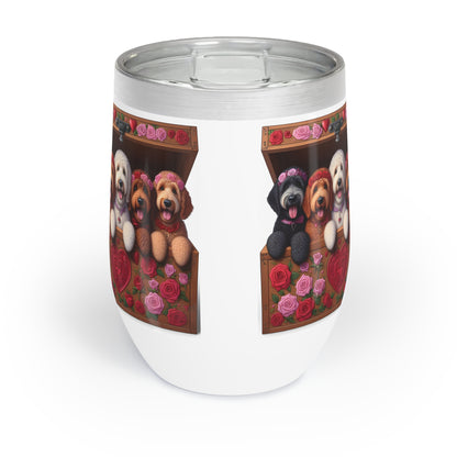 Valentine Doodles - Chill Wine Tumbler