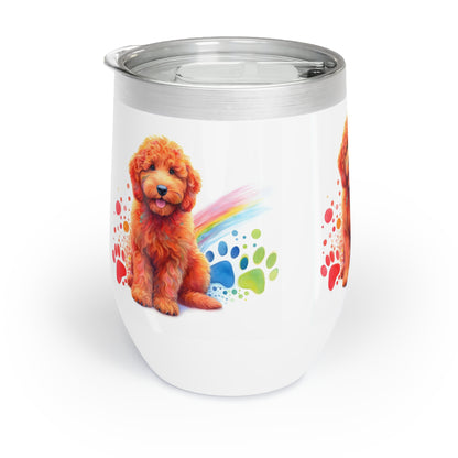 Red Doodle Chill Wine Tumbler