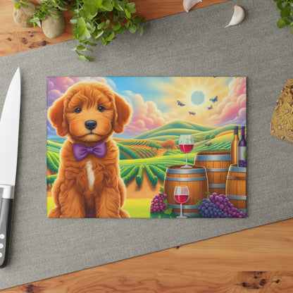 Doodle at Winery - Glass Cutting Board