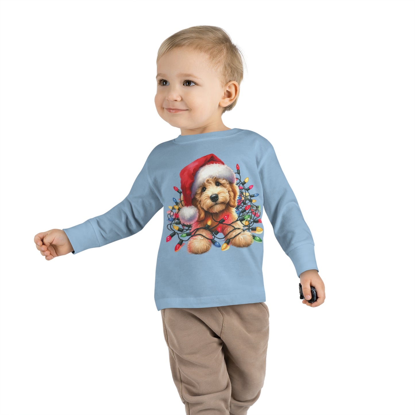 Christmas Doodle w/Lights Toddler Long Sleeve T Shirt