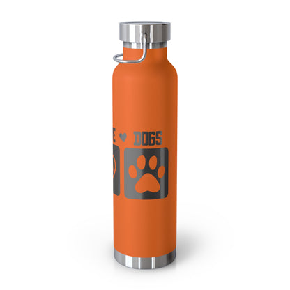 Peace Love Dogs Copper Vacuum Insulated Bottle, 22oz