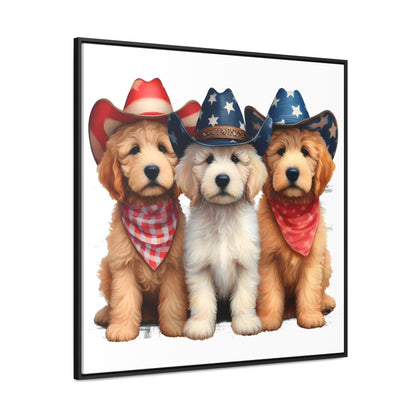 Patriotic Doodles Gallery Canvas - Wooden Square Frame - Nice!