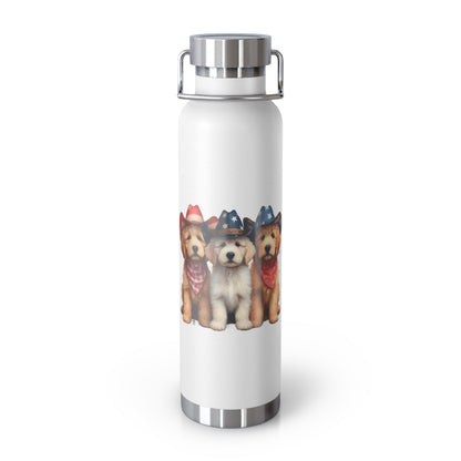 Patriotic Doodles Copper Vacuum Insulated Bottle, 22oz