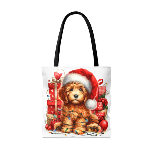 Christmas Doodle Puppy - Tote Bag