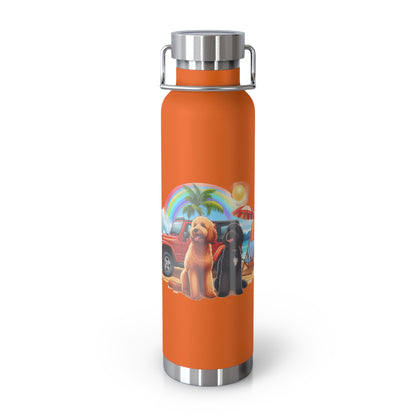 Jeep Beach Doodle Copper Vacuum Insulated Bottle, 22oz