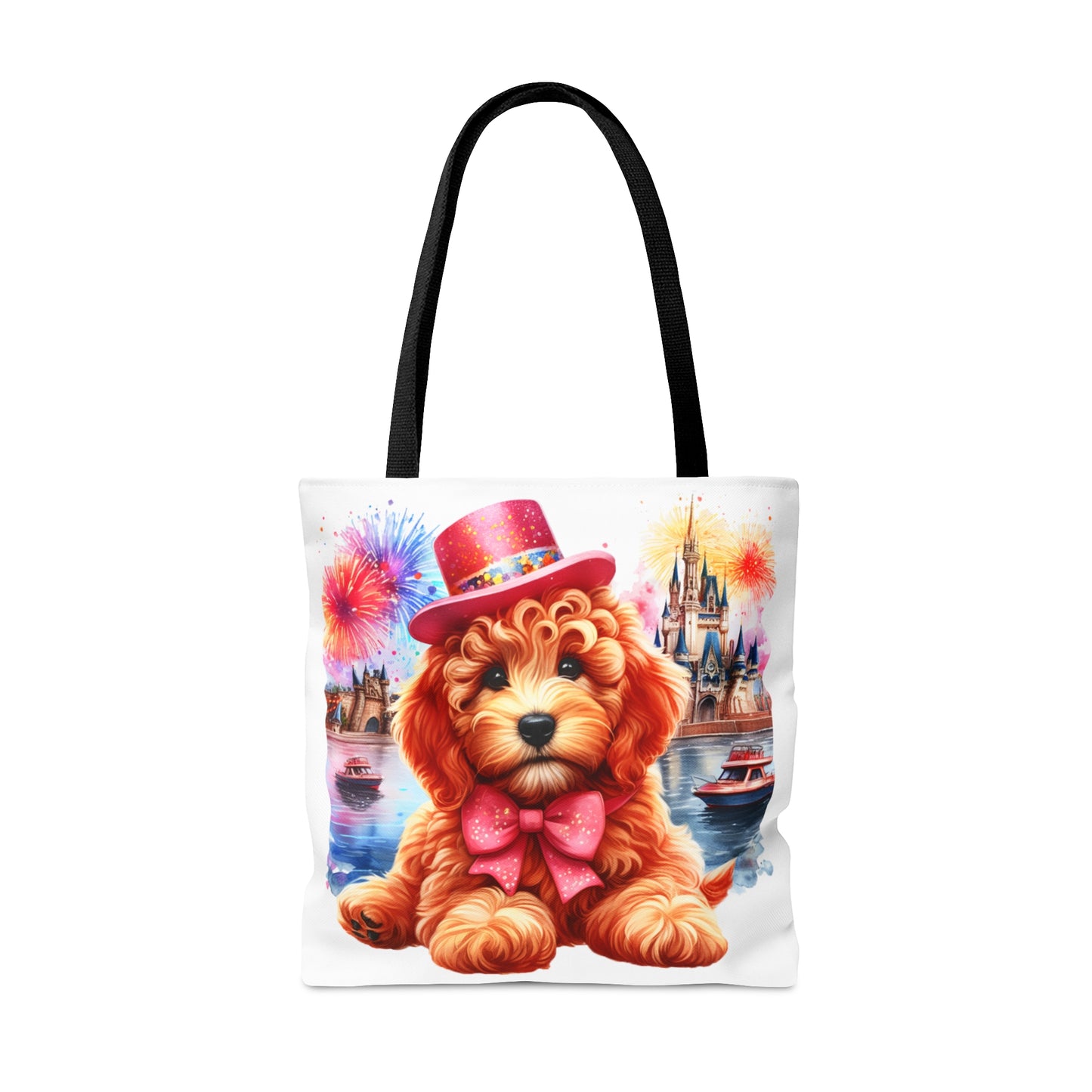 Apricot Doodle Fireworks Celebration - Tote Bag