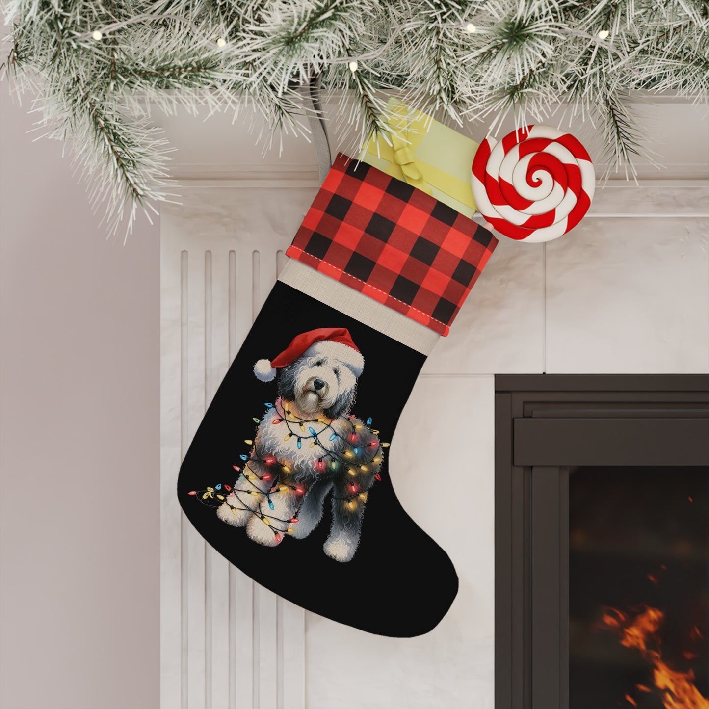 Sheepadoodle Christmas Stocking