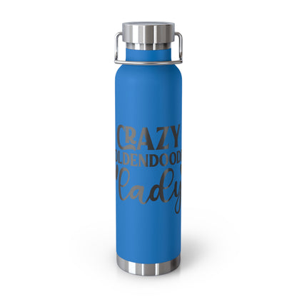 Crazy Goldendoodle Lady Copper Vacuum Insulated Bottle, 22oz