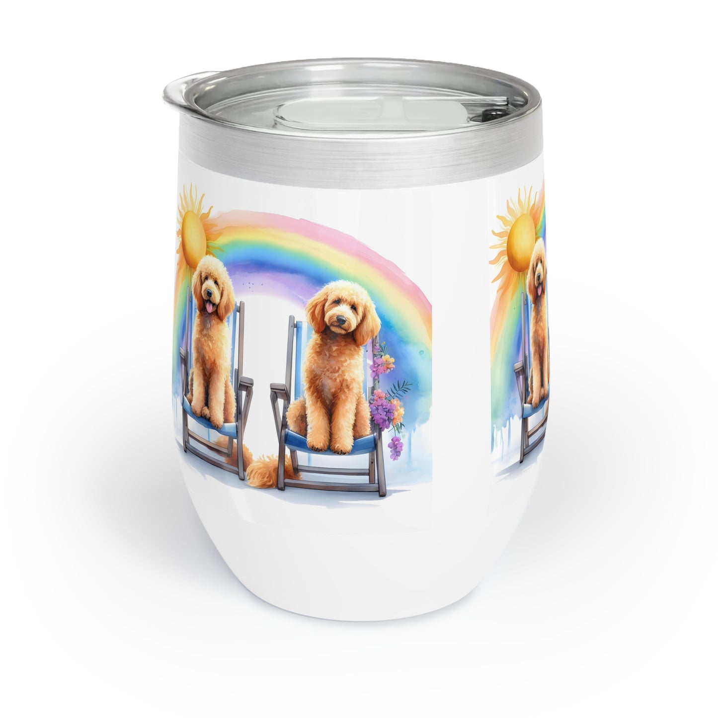 Beach Doodles Chill Wine Tumbler