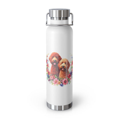 Red Doodles Copper Vacuum Insulated Bottle, 22oz