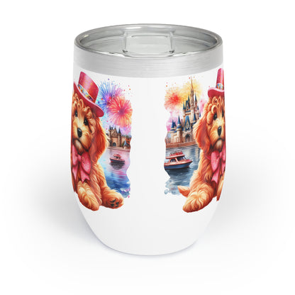 Apricot Doodle Fireworks Celebration - Chill Wine Tumbler