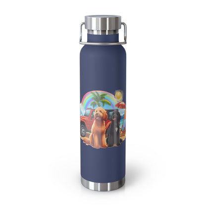 Jeep Beach Doodle Copper Vacuum Insulated Bottle, 22oz