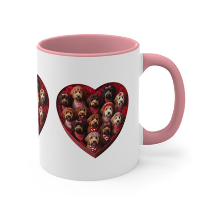 Life is like a box of Doodles - Valentine Accent Coffee Mug, 11oz